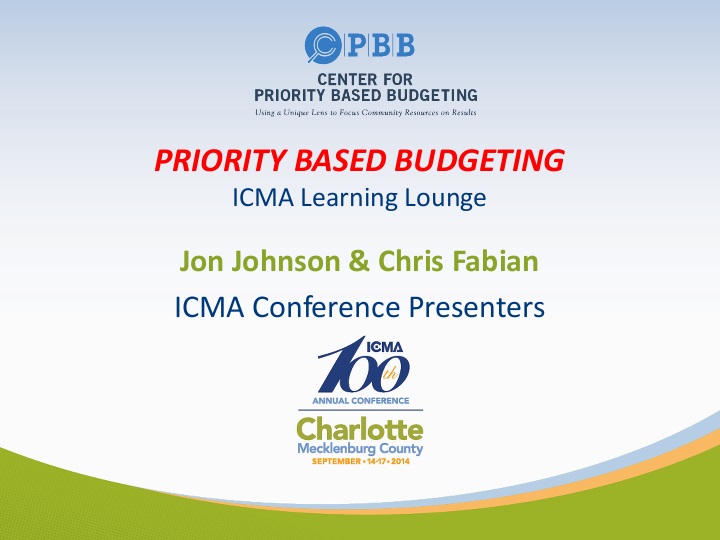 Priority Based Budgeting Icma Org